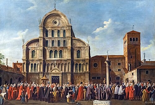 Visite du Doge à San Zaccaria le jour de Pâques, , Gabriele Bella