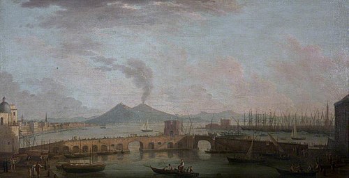 View of Naples: The Ponte Nuove in the Porto Grande, and Distant Shipping, looking across the Bay to, 1753, Gabriele Ricciardelli