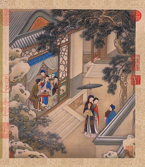 陈枚月漫清游图册, , Chen Mei