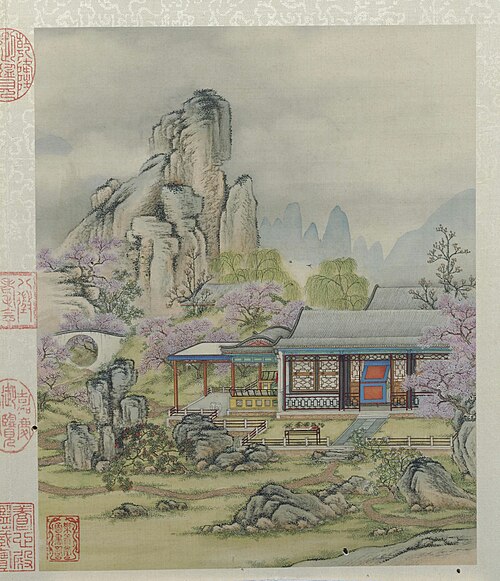 陈枚山水楼阁图册, , Chen Mei