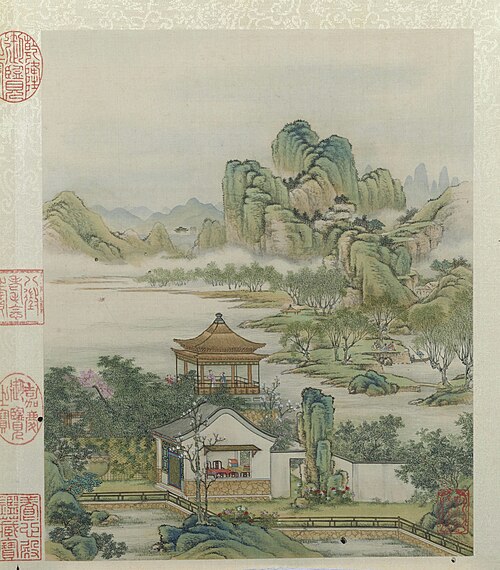 陈枚山水楼阁图册, , Chen Mei