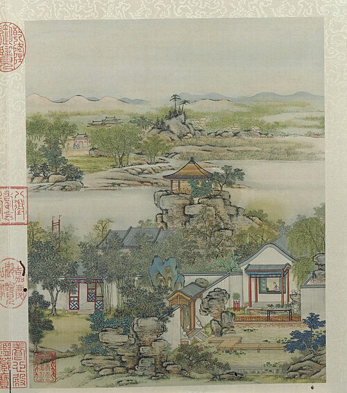 陈枚山水楼阁图册, , Chen Mei