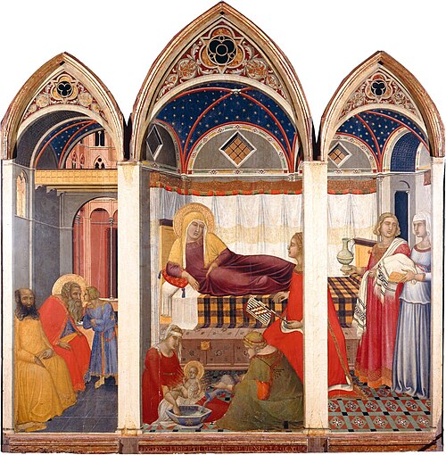 Nativité de la Vierge, 1335, Pietro Lorenzetti