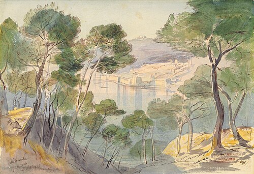 Villefranche-sur-Mer, Côte d'Azur, , Edward Lear