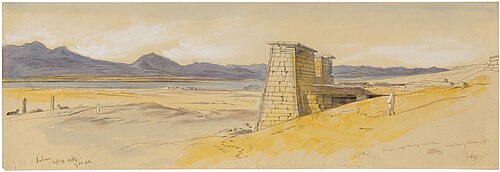The Temple of Ramses, Sabooa, Egypt, , Edward Lear