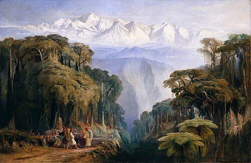 Kinchenjunga from Darjeeling, 1877, Edward Lear