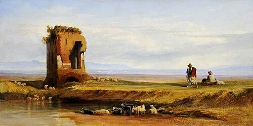 Buon Ricovero, in the Roman Campagna, 1878, Edward Lear