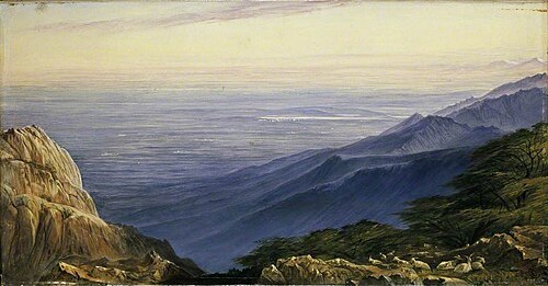 The Plains of Lombardy from Monte Generoso, 1880, Edward Lear