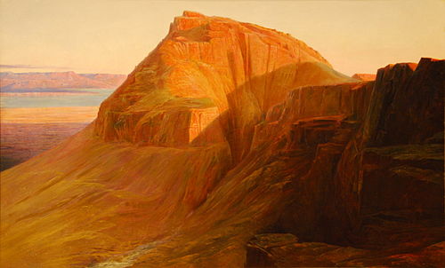 Masada on the Dead Sea, 1858, Edward Lear