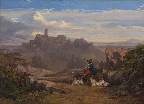 Landscape with Goatherd, 1842, Edward Lear