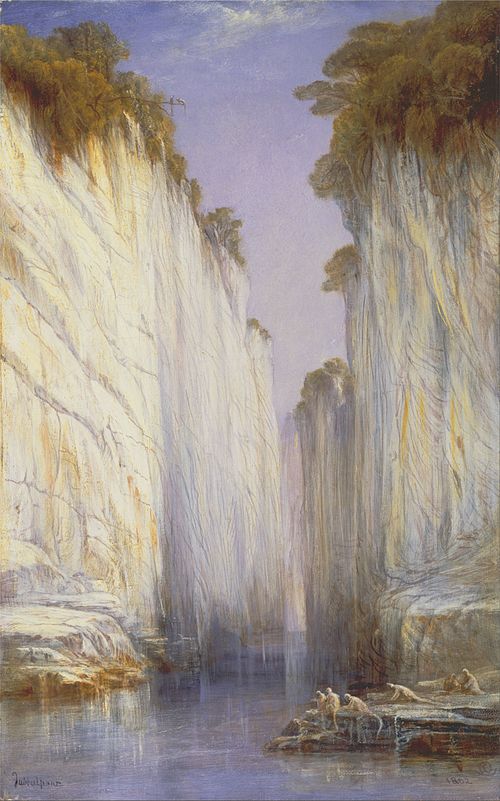 The Marble Rocks - Nerbudda Jubbolpore, 1882, Edward Lear