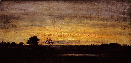 Crépuscule en Sologne, 1867, Théodore Rousseau