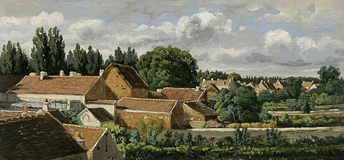 Village près de la rivière Moselle, 1832, Théodore Rousseau