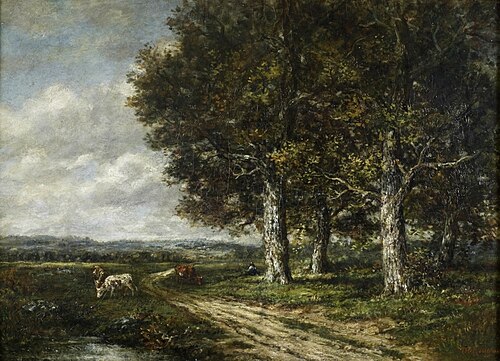 Paysage, passage des vaches, 1850, Théodore Rousseau