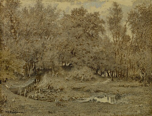 Stream in the forest of Fontainebleau, 1849, Théodore Rousseau