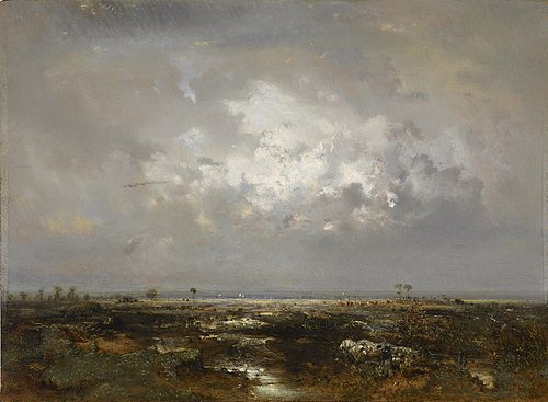 A Swamp in the Landes, 1844, Théodore Rousseau
