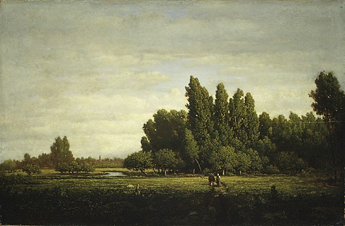 A Meadow Bordered by Trees, 1845, Théodore Rousseau