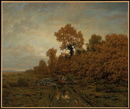 Gathering Wood in the Forest of Fontainebleau, 1855, Théodore Rousseau