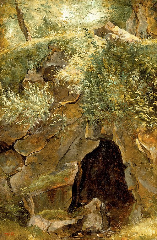 The Cave, 1829, Théodore Rousseau