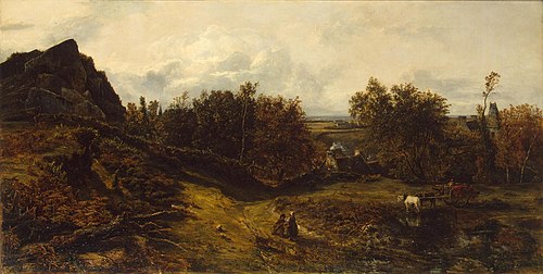 View on the Outskirts of Granville, 1833, Théodore Rousseau