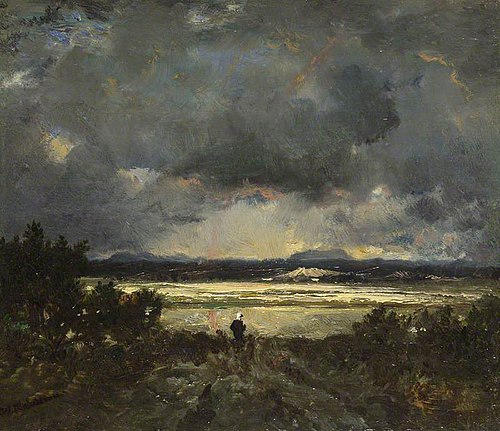 Sunset in the Auvergne, 1830, Théodore Rousseau
