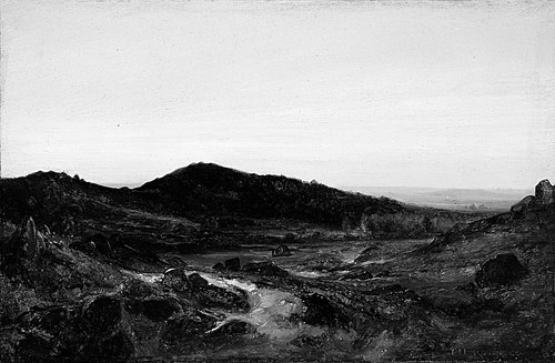 Landscape with Hills, , Théodore Rousseau
