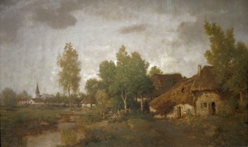 Village in Berry, 1842, Théodore Rousseau
