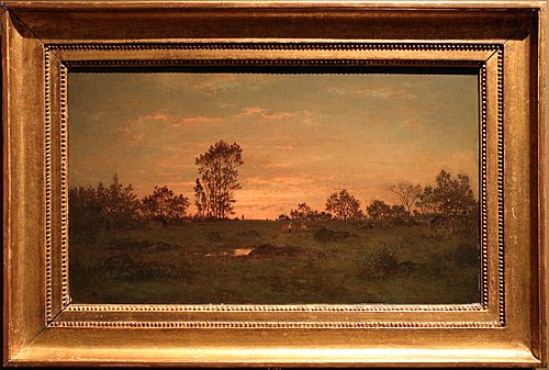Coucher de soleil à Barbizon, 1857, Théodore Rousseau