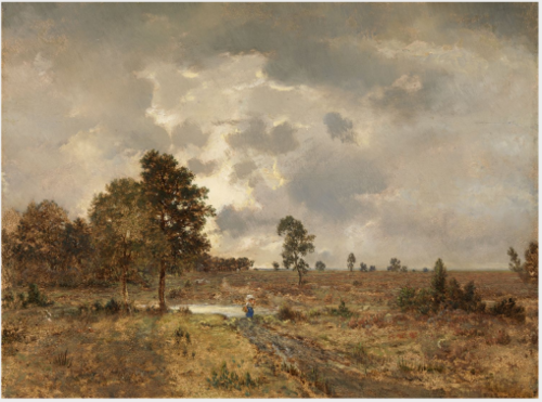A Country Scene with a Child, , Théodore Rousseau
