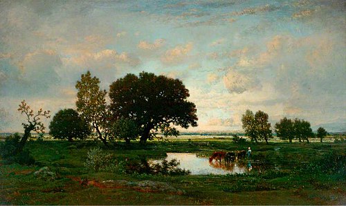 A View in the Landes, near Bordeaux, 1855, Théodore Rousseau