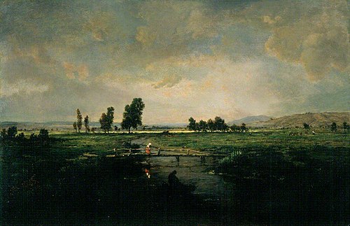 Un marais dans les Landes, 1853, Théodore Rousseau
