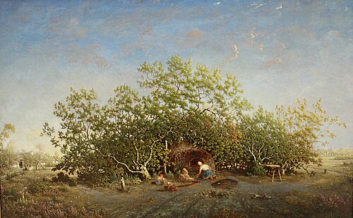 Le four communal dans les landes de Gascogne, 1844, Théodore Rousseau