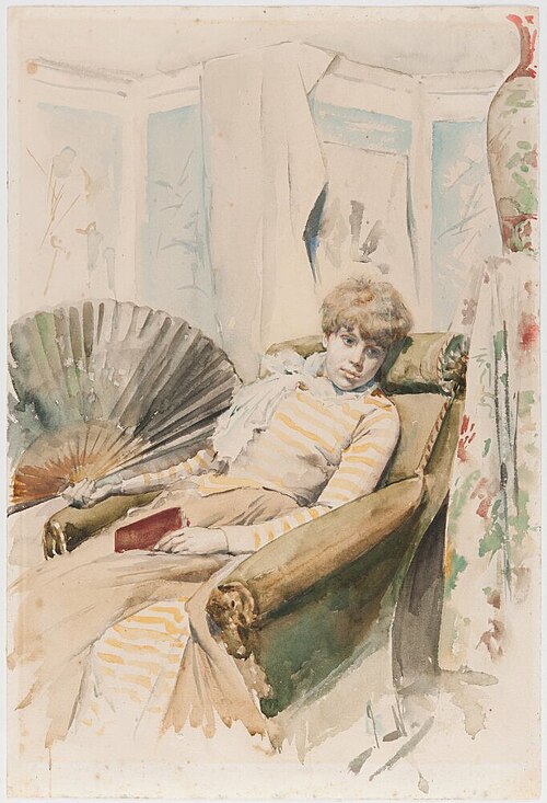 Woman in armchair, 1887, Jenny Nyström