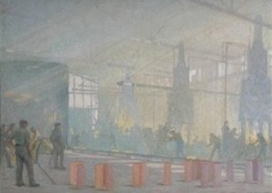 Forging 9.2 Shells - Dominion Steel Company, Hamilton, 1919, George Agnew Reid