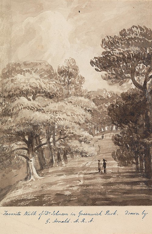 Favorite Walk of Dr. Johnson in Greenwich Park, , George Arnald