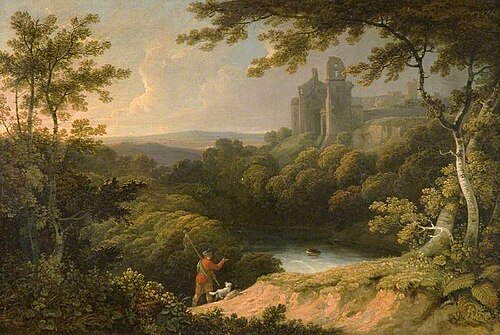 Ruins of Rosslyn Castle, Midlothian, 1810, George Arnald