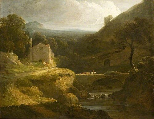 Greta Bridge, Rokeby, Durham, 1818, George Arnald