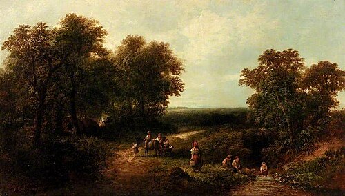 Landscape with Figures, 1845, George Cole