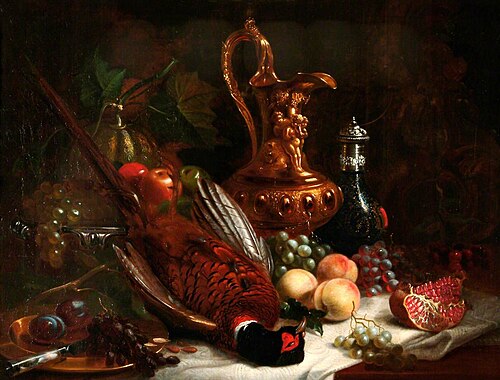 Still Life with Pheasant, 1847, George Cole