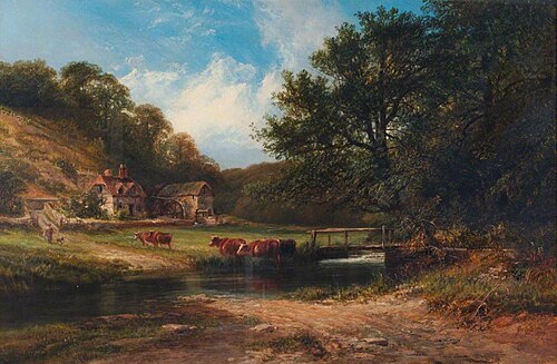 Cotehele Mill on the Tamar, 1871, George Cole