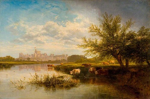 Windsor Castle from the Thames, 1876, George Cole
