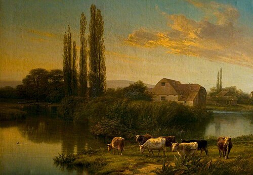 Fittleworth Old Mill, River Rother, Sussex, 1881, George Cole