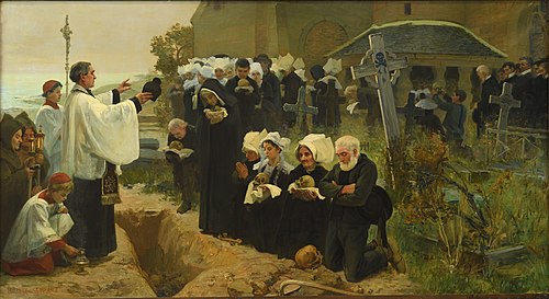 Translation de l'ossuaire de Trégastel, 1895, Georges Louis Poilleux Saint-Ange
