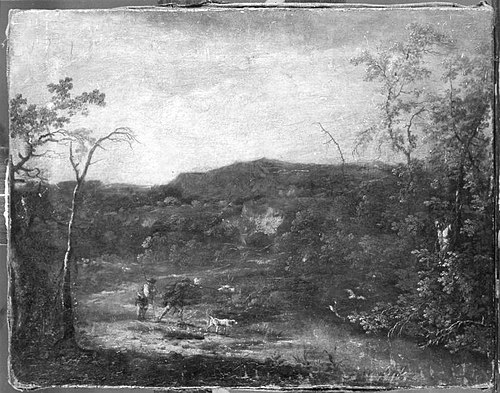 Landschaft mit Jäger, 1757, Georges-Frédéric Meyer