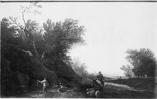 Landschaft mit Vieh und Hirten, 1757, Georges-Frédéric Meyer