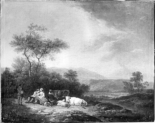 Viehstück mit Figuren, , Georges-Frédéric Meyer