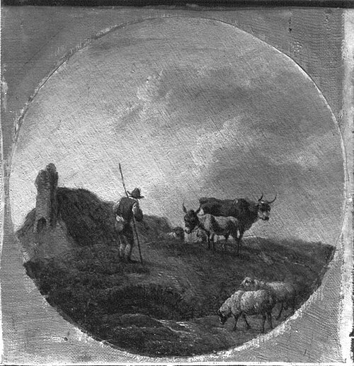 Landschaft mit Vieh, 1757, Georges-Frédéric Meyer