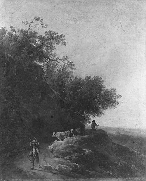 Landschaft mit Vieh und Hirten, 1757, Georges-Frédéric Meyer