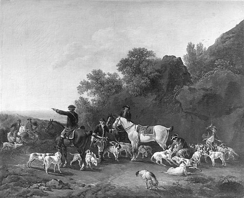 Sammelplatz zur Parforcejagd, 1757, Georges-Frédéric Meyer