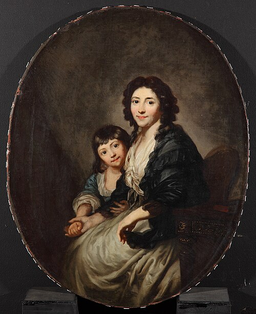 Elizabeth Sophia Augusta Graff, born Sulzer (1753-1812) and her Daughter Caroline Susanne (1781-1828, 1790, Anton Graff